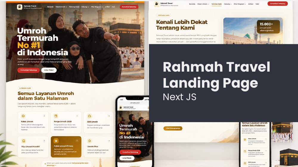 Screenshot Rahmah Travel Landing Page