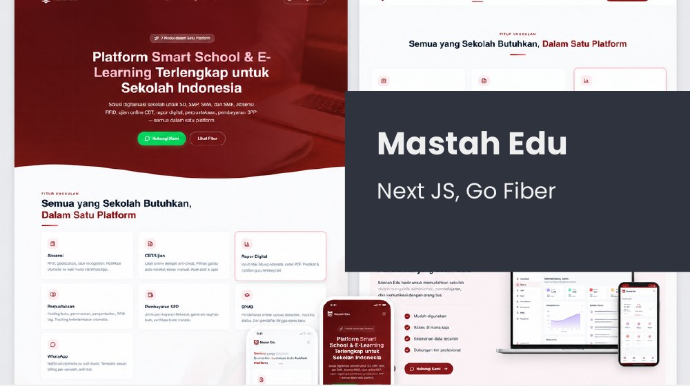 Screenshot Mastah Edu, platform sekolah digital